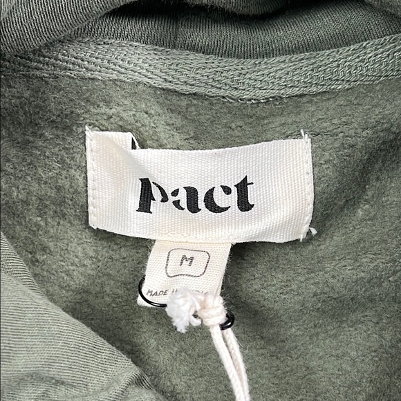 NEW PACT M 100% Organic Cotton Unisex One For All Pullover Caper Hoodie - Picture 6 of 12